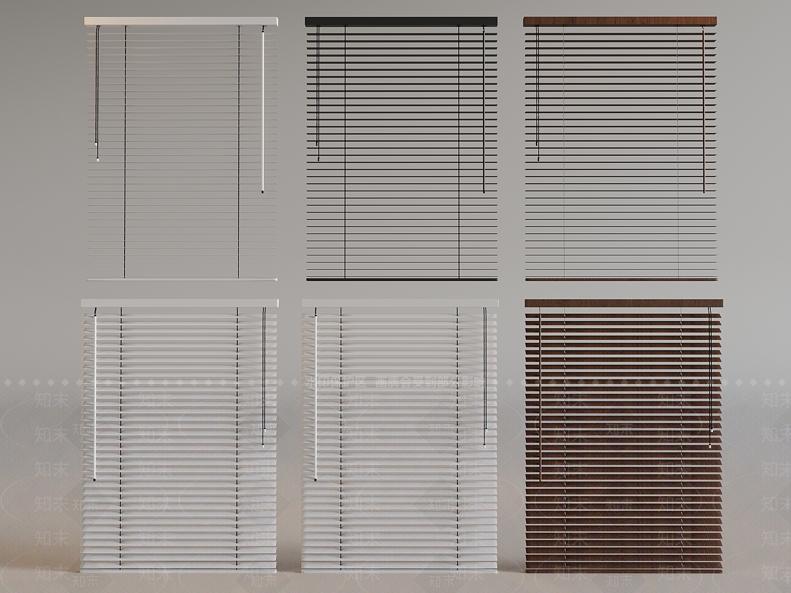 现代百叶帘3D模型下载【ID:1191303872】