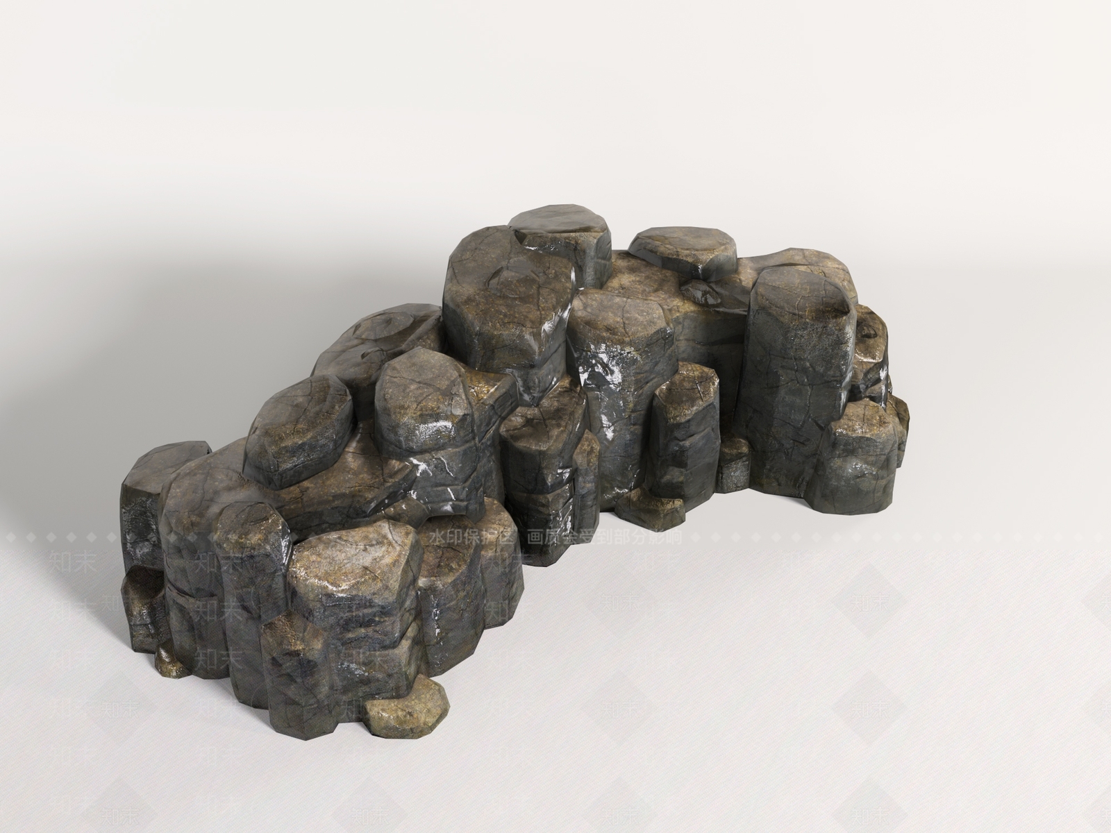 现代石头3D模型下载【ID:1191313277】