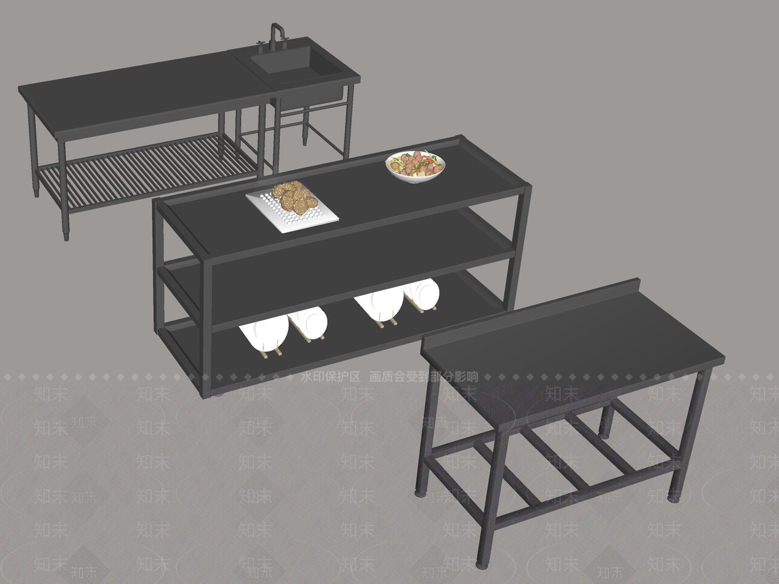 厨具SU模型下载【ID:1191316563】
