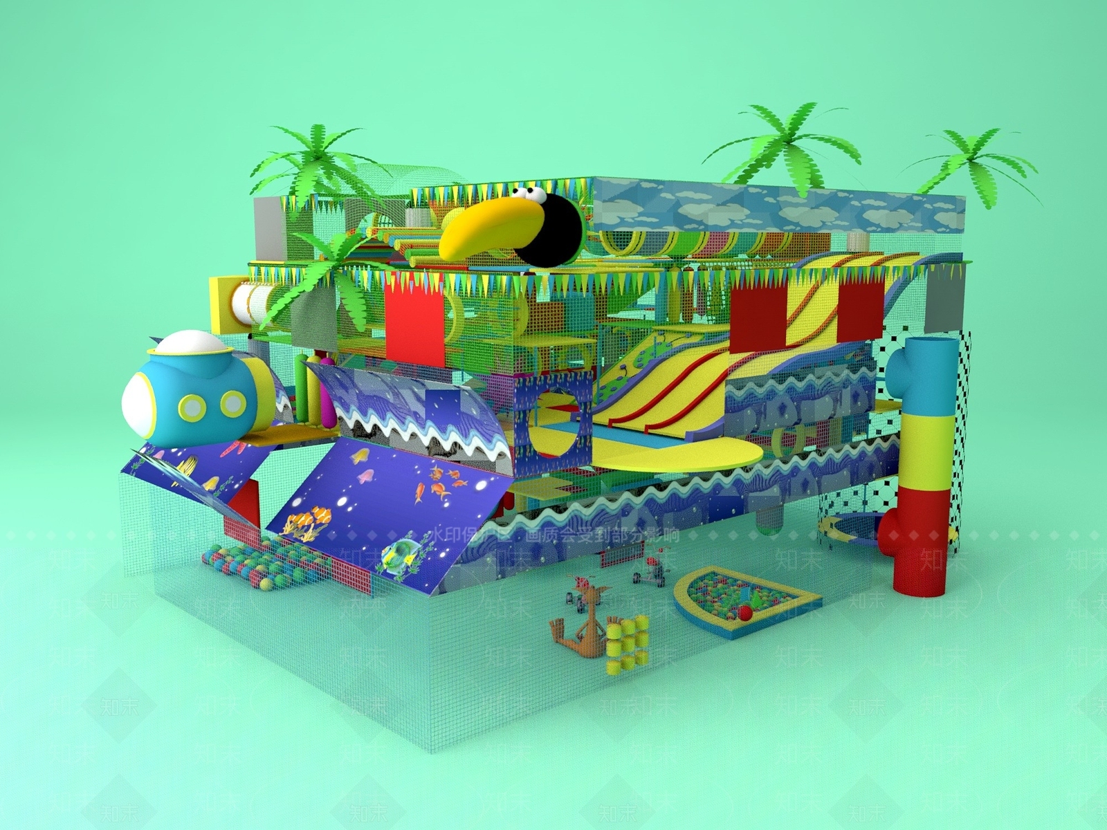 现代游乐场3D模型下载【ID:1191320310】