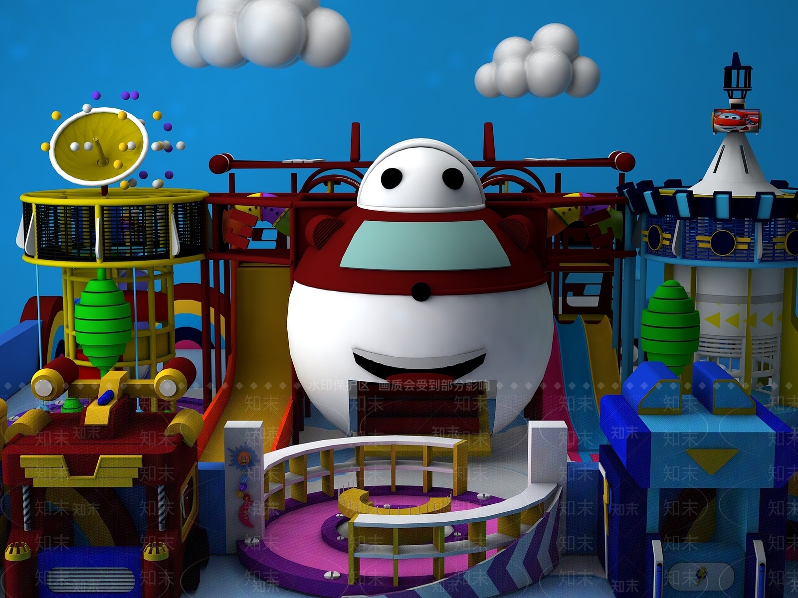 现代游乐场3D模型下载【ID:1191320594】