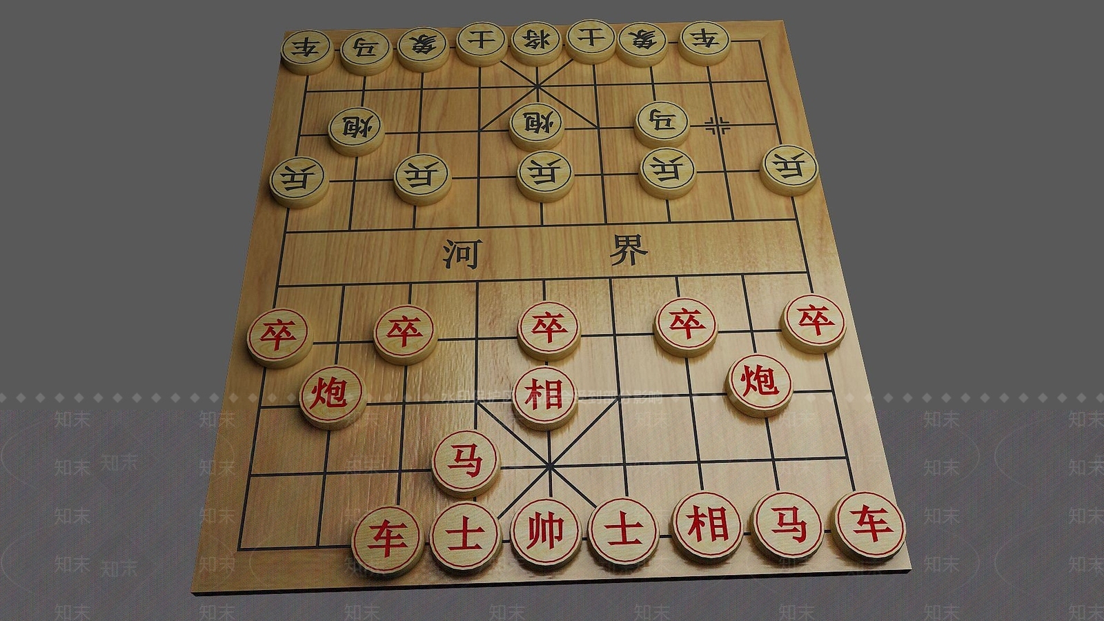 现代中国象棋3D模型下载【ID:1191320954】