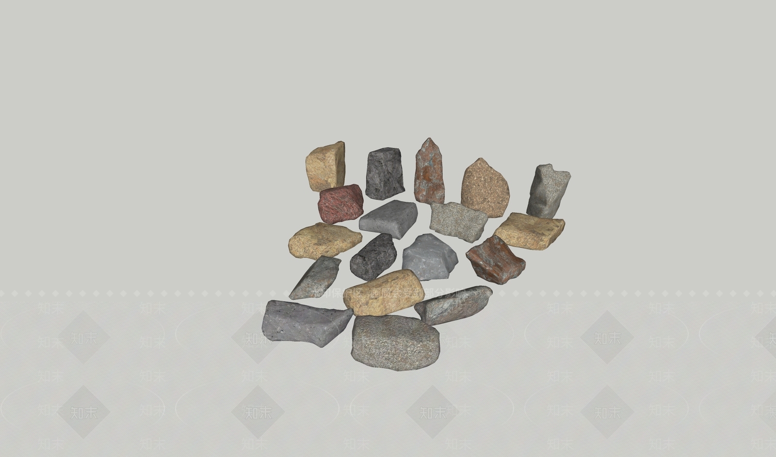 现代石头SU模型下载【ID:1191321351】
