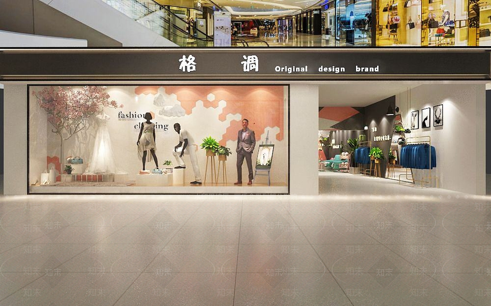 现代礼服橱窗3D模型下载【ID:1191321313】