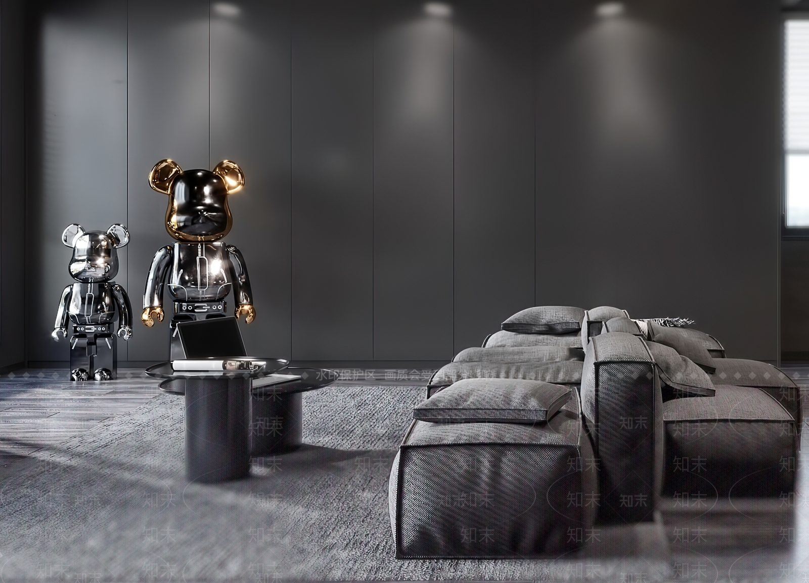 现代多人沙发3D模型下载【ID:1191322443】
