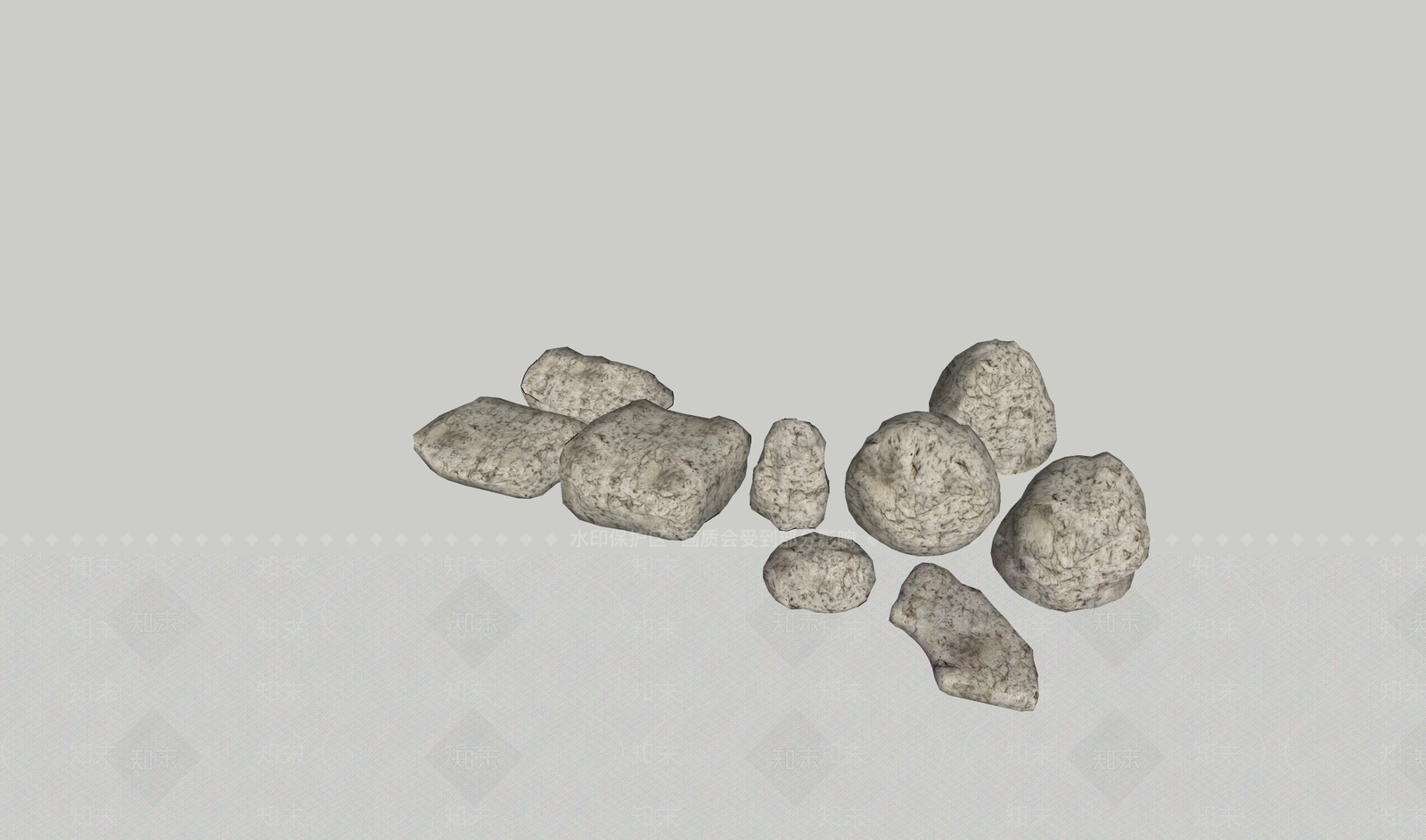 现代石头SU模型下载【ID:1191322625】