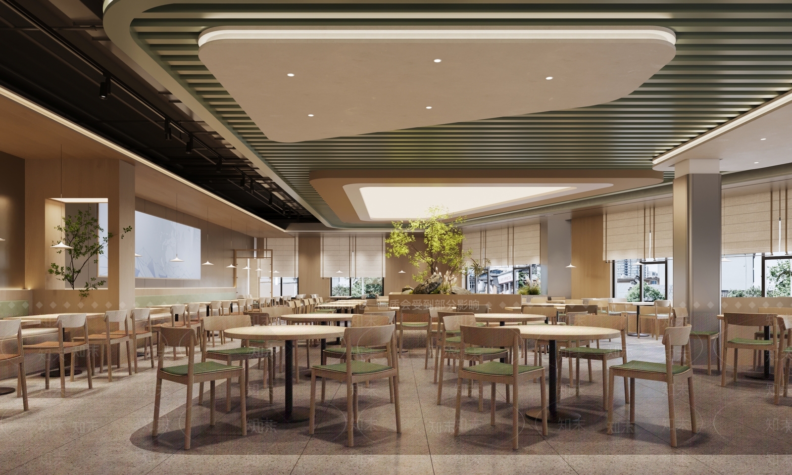 现代食堂3D模型下载【ID:1191323855】