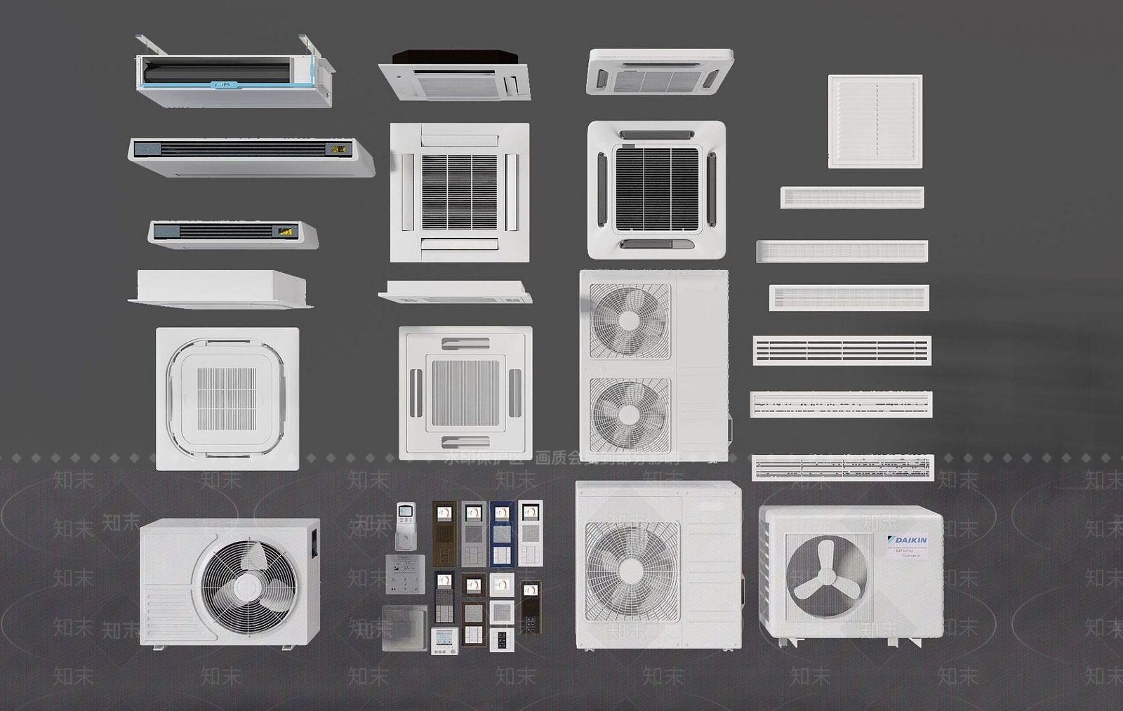 现代空调外机3D模型下载【ID:1191323245】