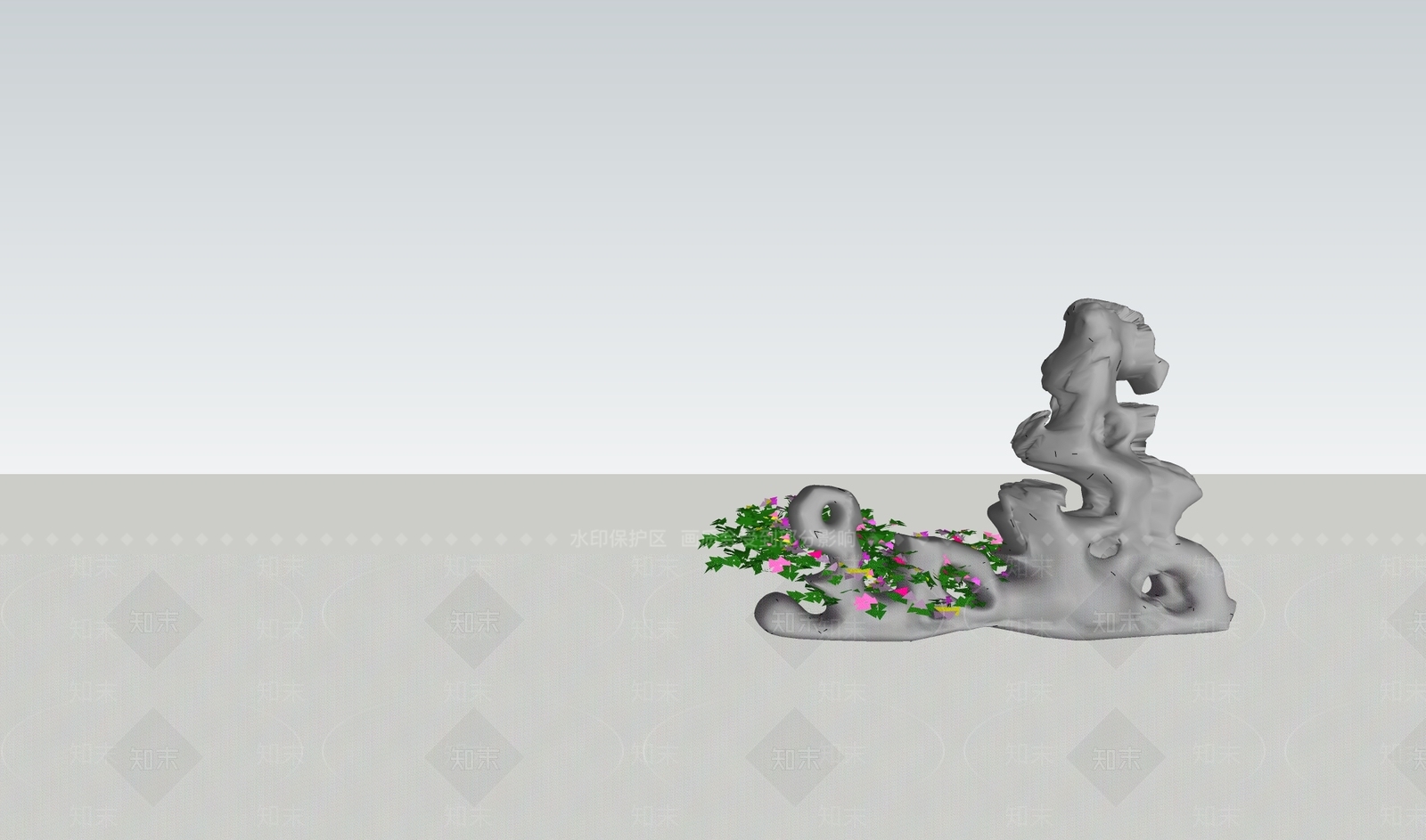 现代石头SU模型下载【ID:1191323680】