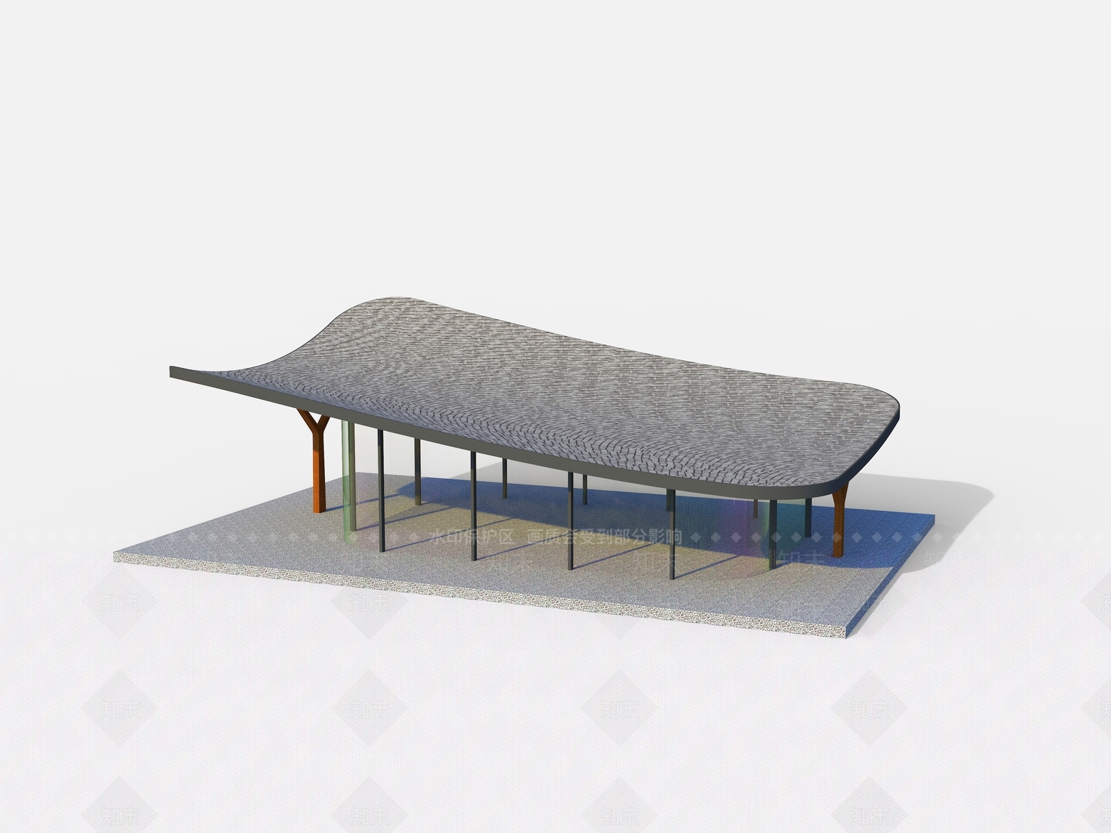 极简侘寂其他景观小建筑SU模型下载【ID:1191325885】