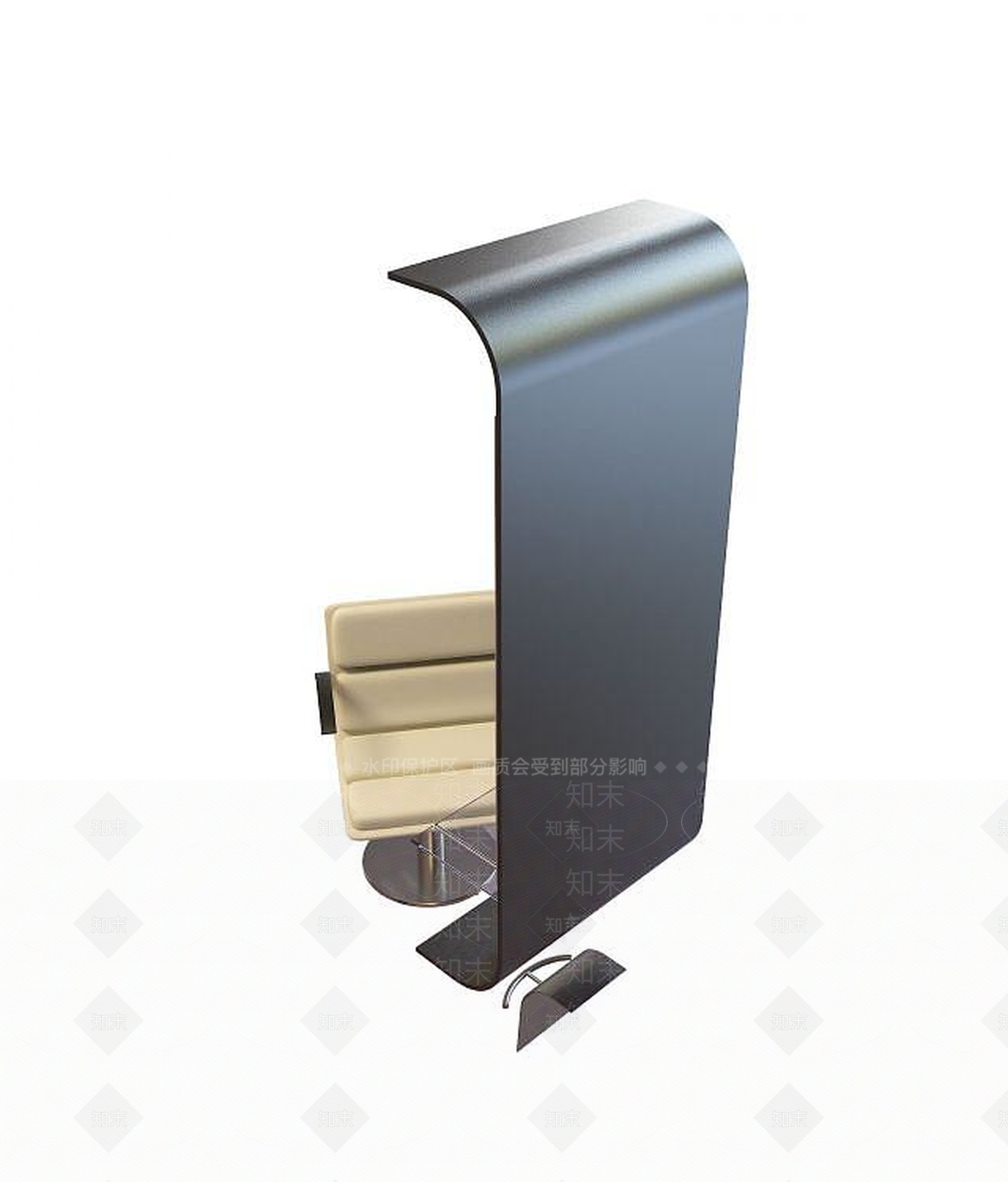 现代椅子3D模型渲染效果图