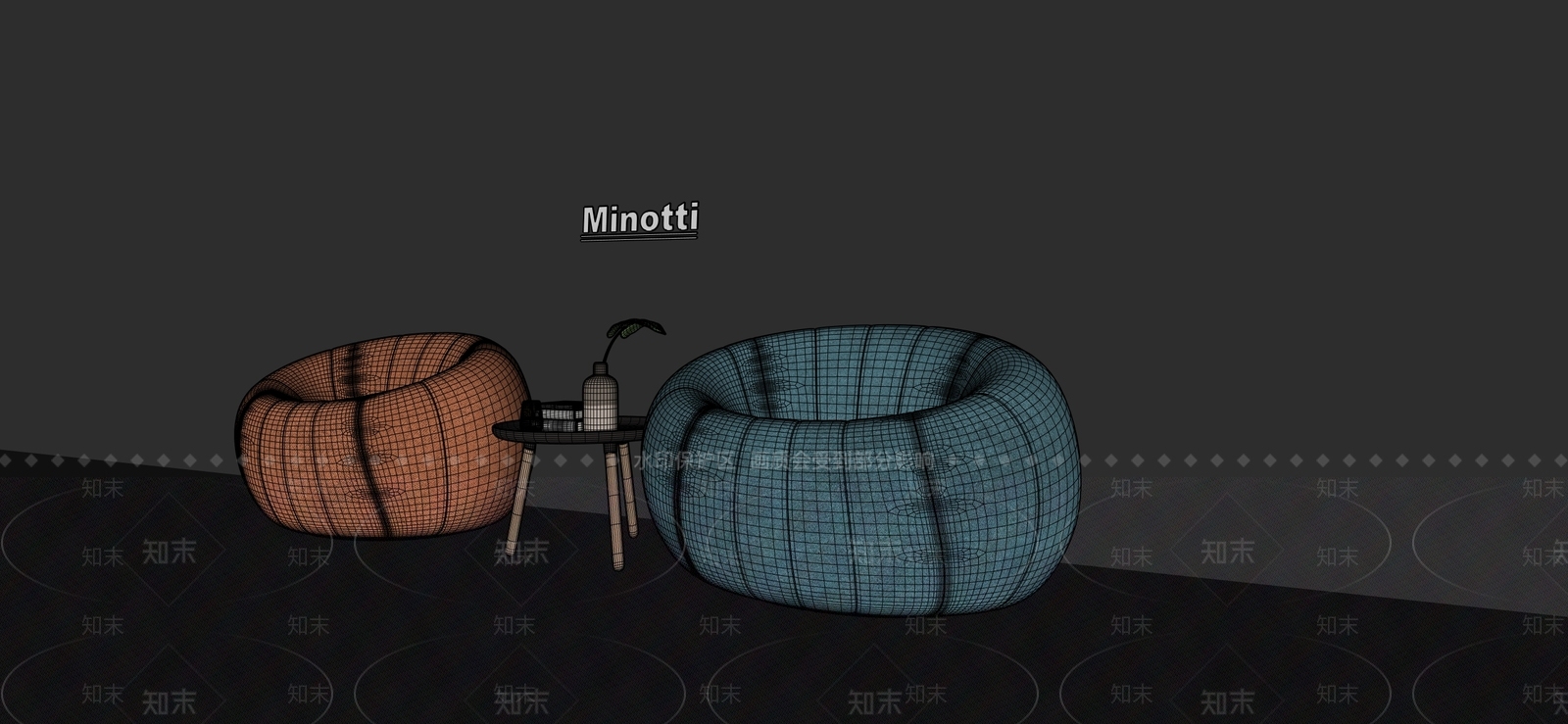 现代北欧懒人沙发3D模型下载【ID:1191326238】
