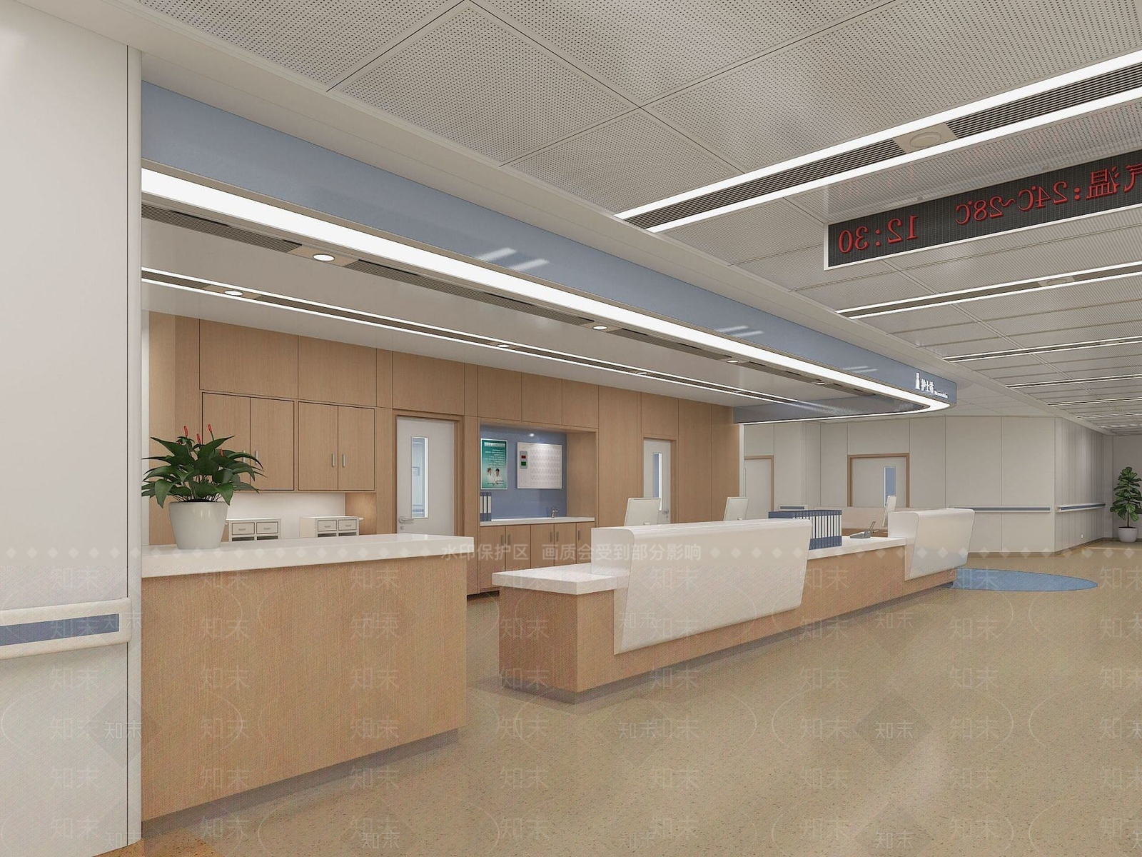 现代医院护士站3D模型下载【ID:1191326231】