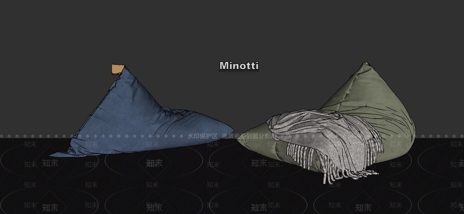 现代奶油懒人沙发3D模型下载【ID:1191326421】