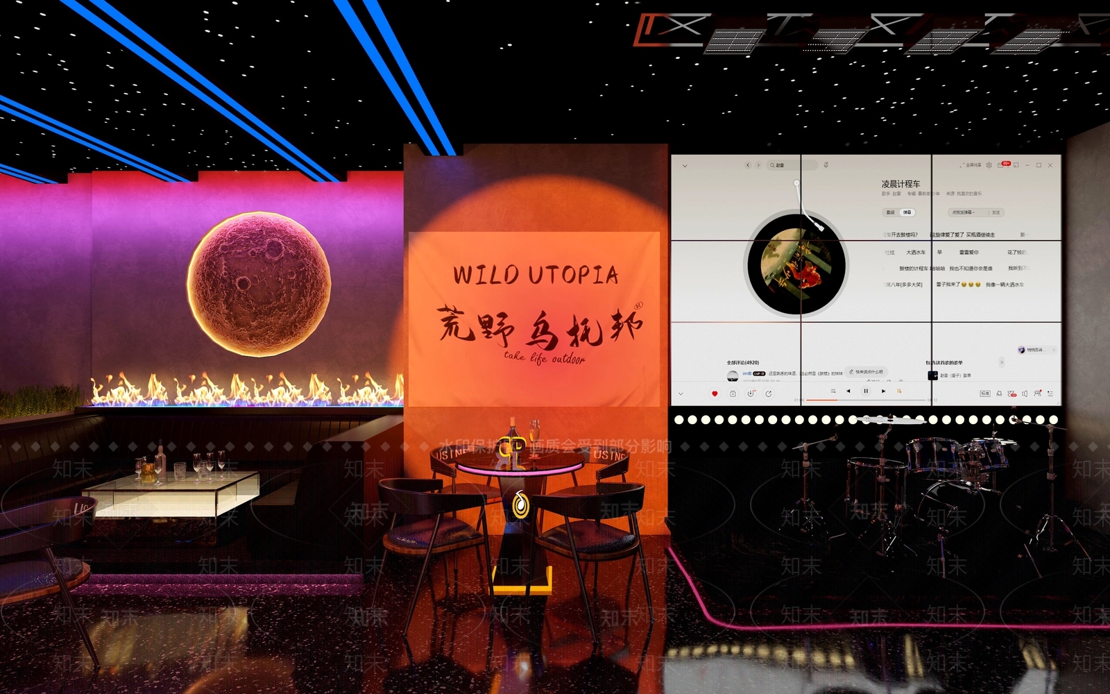 现代美式酒吧3D模型下载【ID:1191326655】