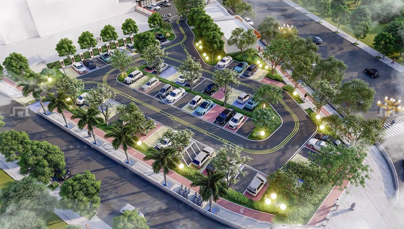 现代停车场SU模型下载【ID:1191326878】