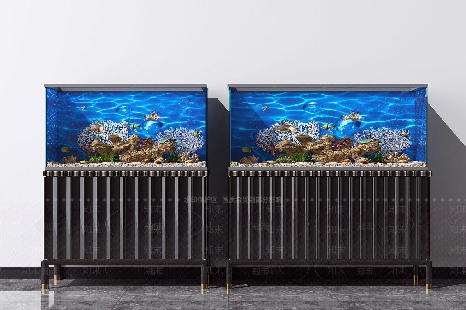 现代鱼缸3D模型下载【ID:1191328022】