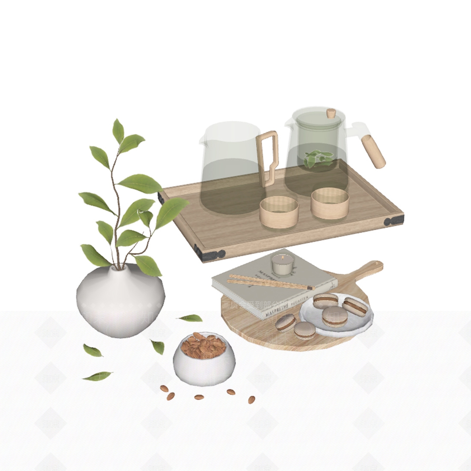 茶具SU模型下载【ID:1191328672】