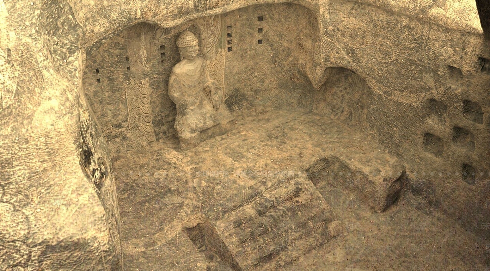 现代石窟峡谷3D模型下载【ID:1191329510】
