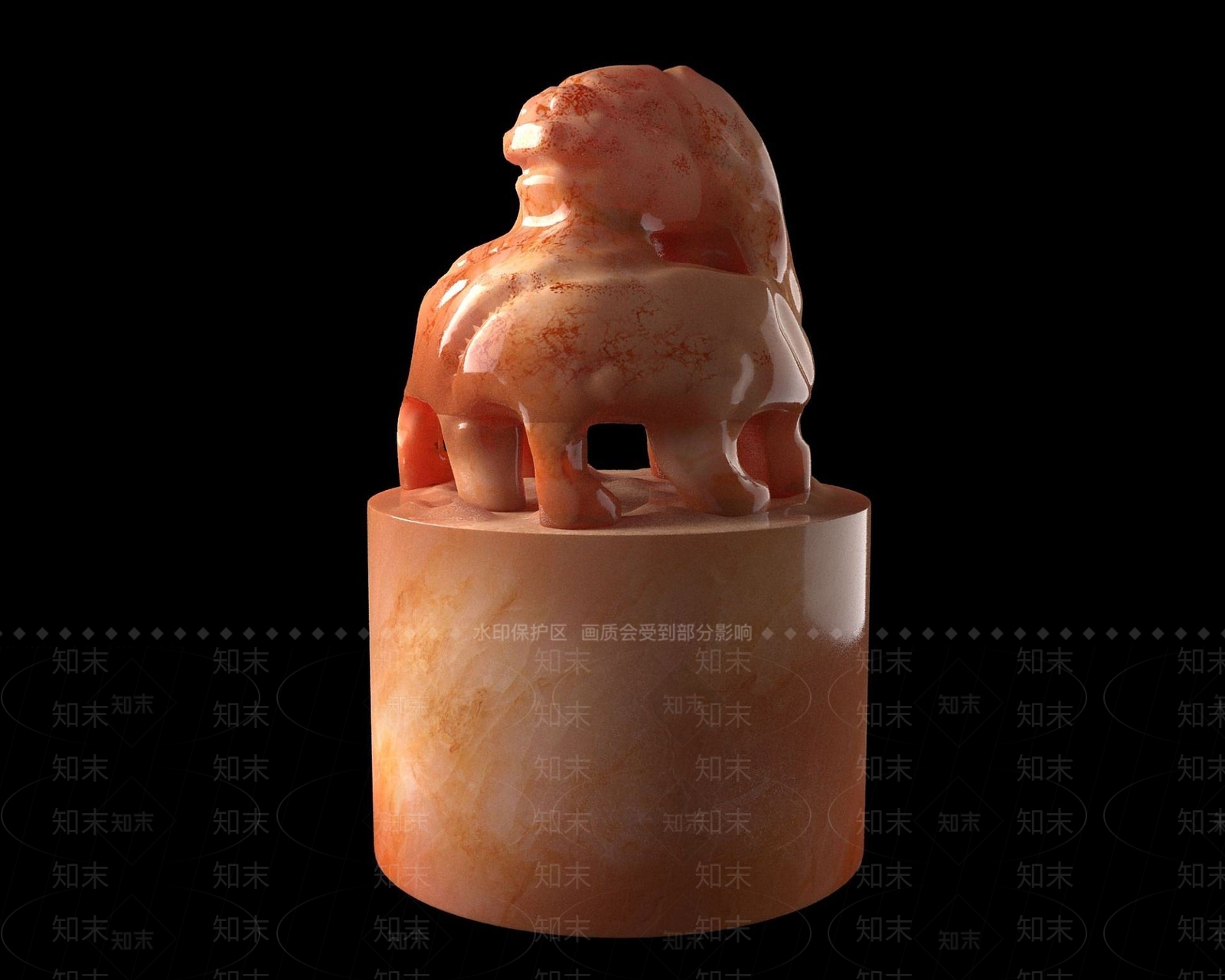 现代玉印章3D模型下载【ID:1191329633】