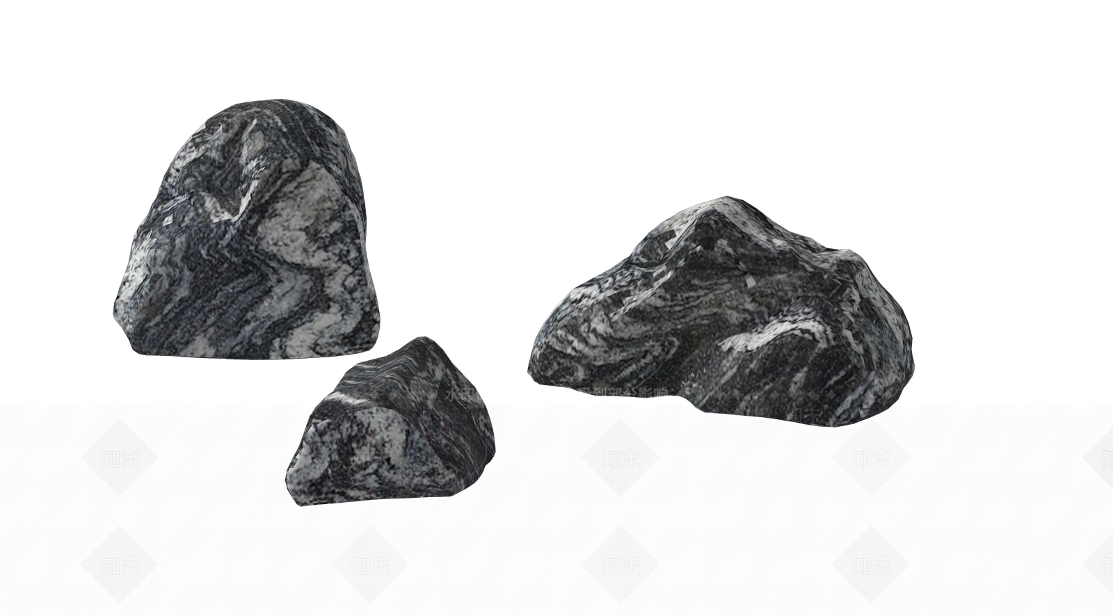 现代中式石头SU模型下载【ID:1191331658】