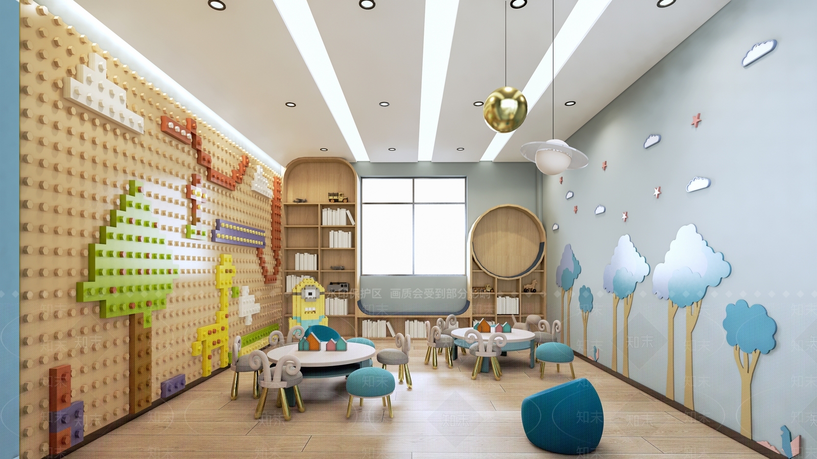 现代儿童活动空间SU模型下载【ID:1191338340】