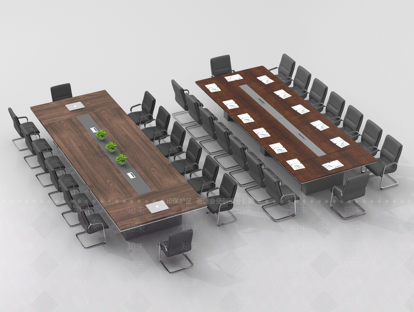 现代办公桌椅3D模型下载【ID:1191340431】