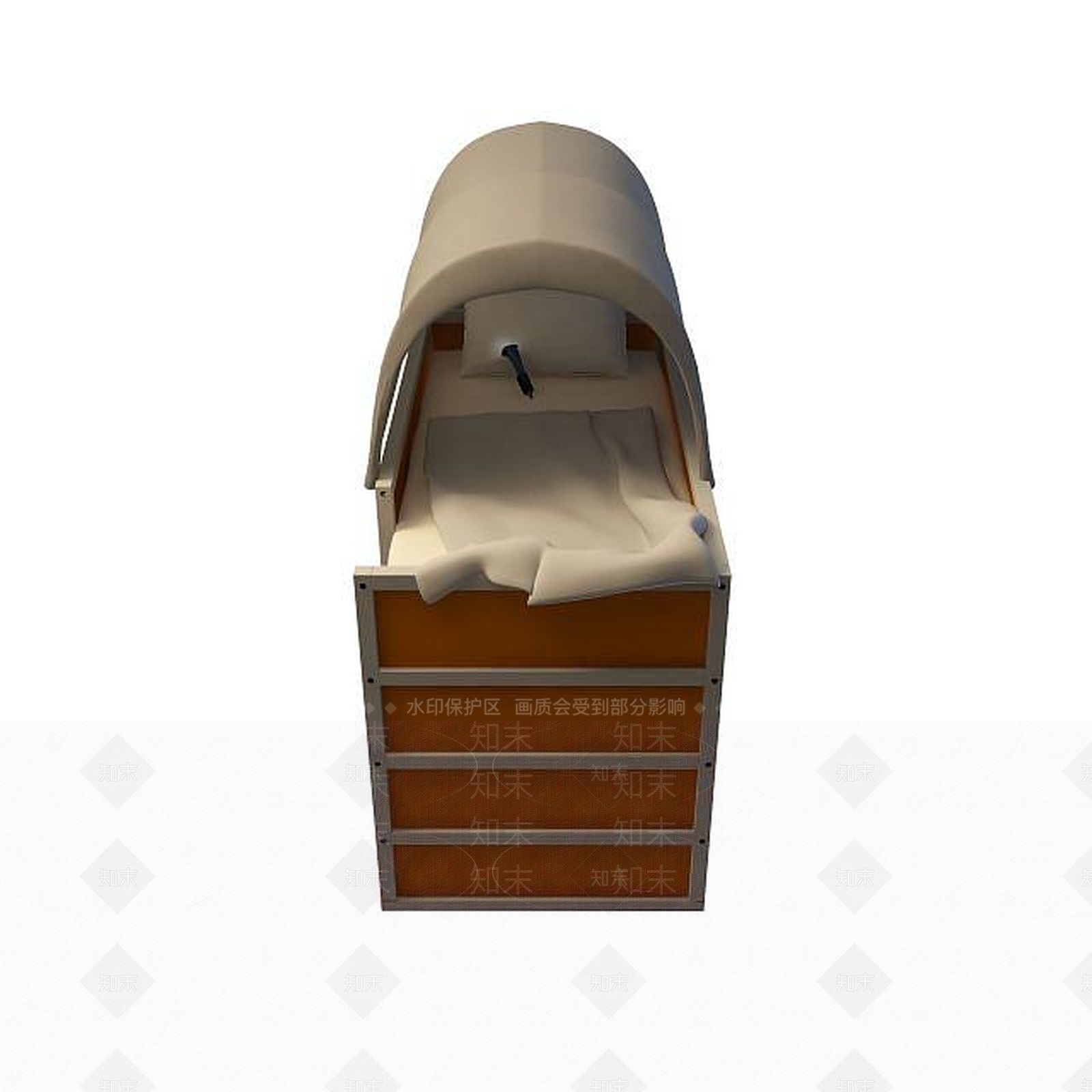 现代双人床3D模型下载【ID:1199507182】