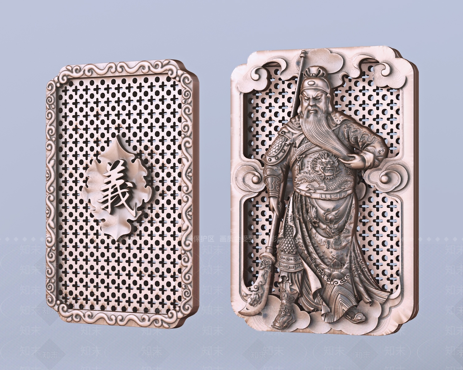 现代新中式雕塑摆件3D模型下载【ID:1191343508】