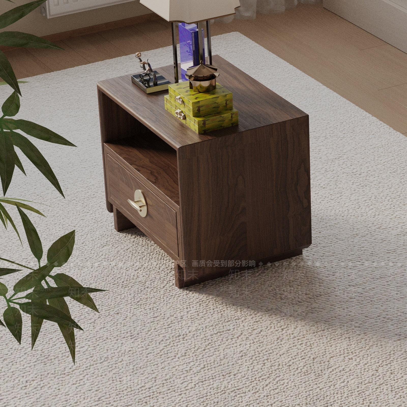 现代床品3D模型下载【ID:1191344410】