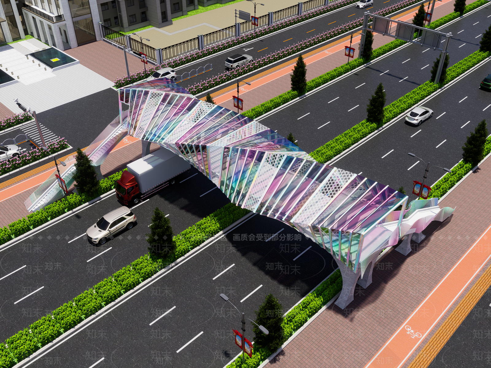 现代天桥SU模型下载【ID:1191349456】