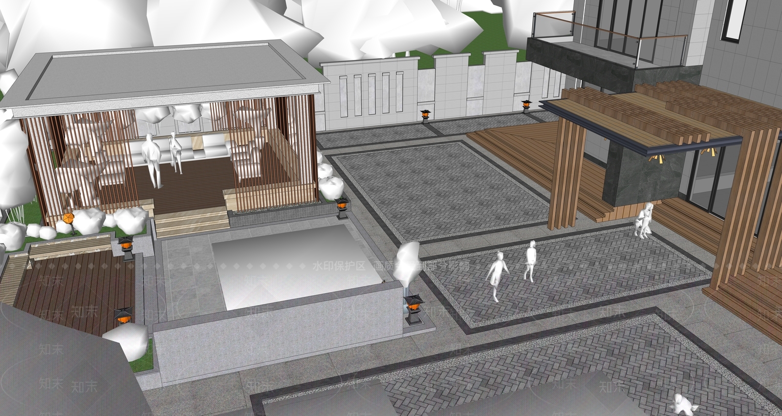 现代乡村民房SU模型下载【ID:1191351098】