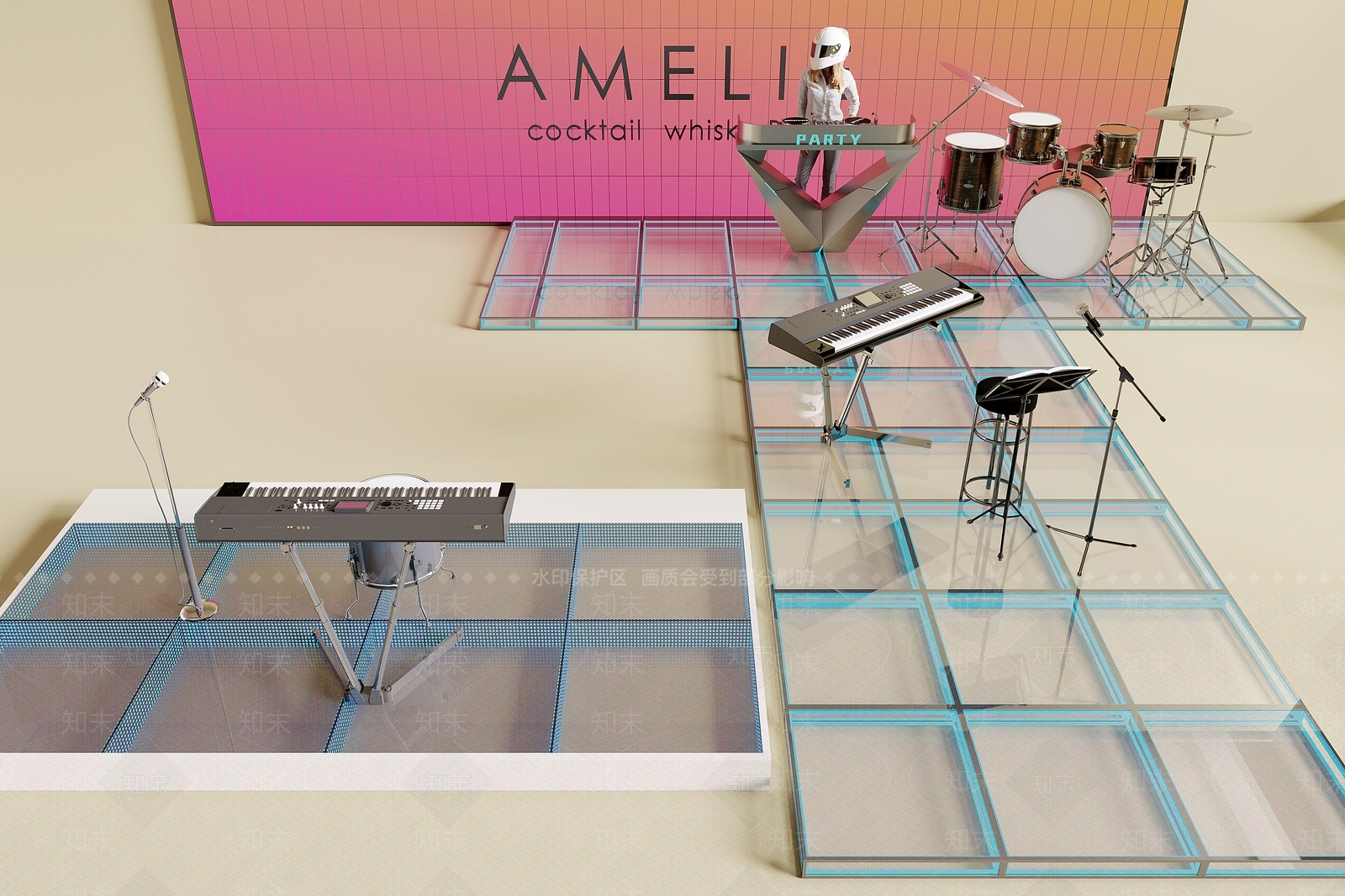 现代舞台3D模型下载【ID:1191351917】