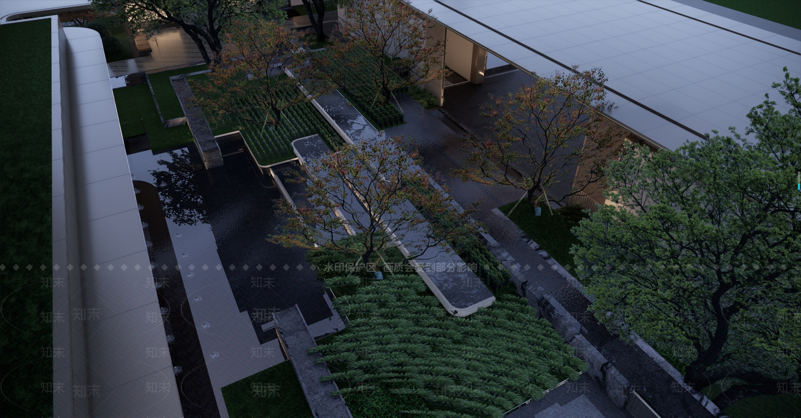 现代商业景观SU模型下载【ID:1191361360】