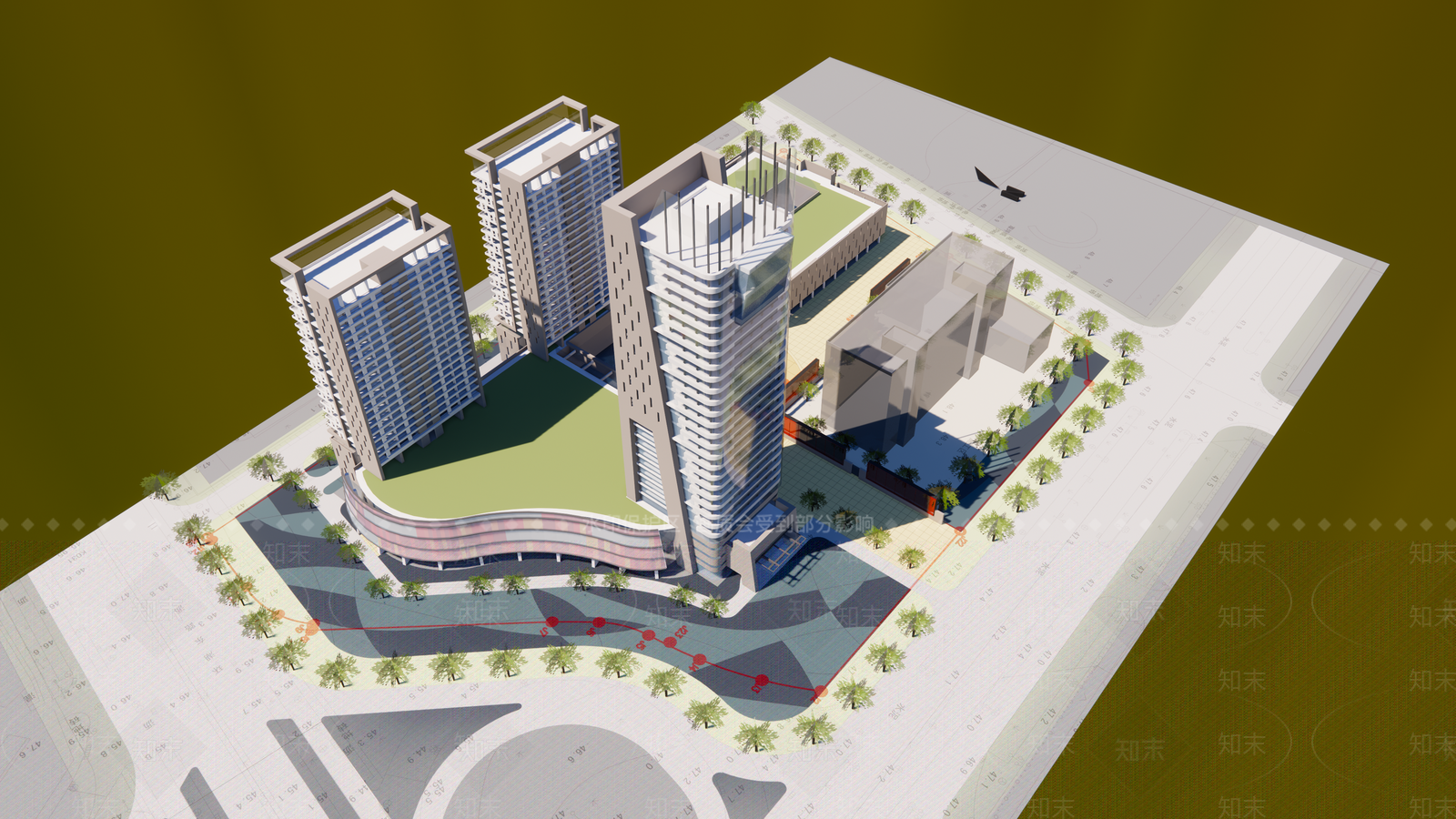 现代简约商场建筑SU模型下载【ID:1191355285】
