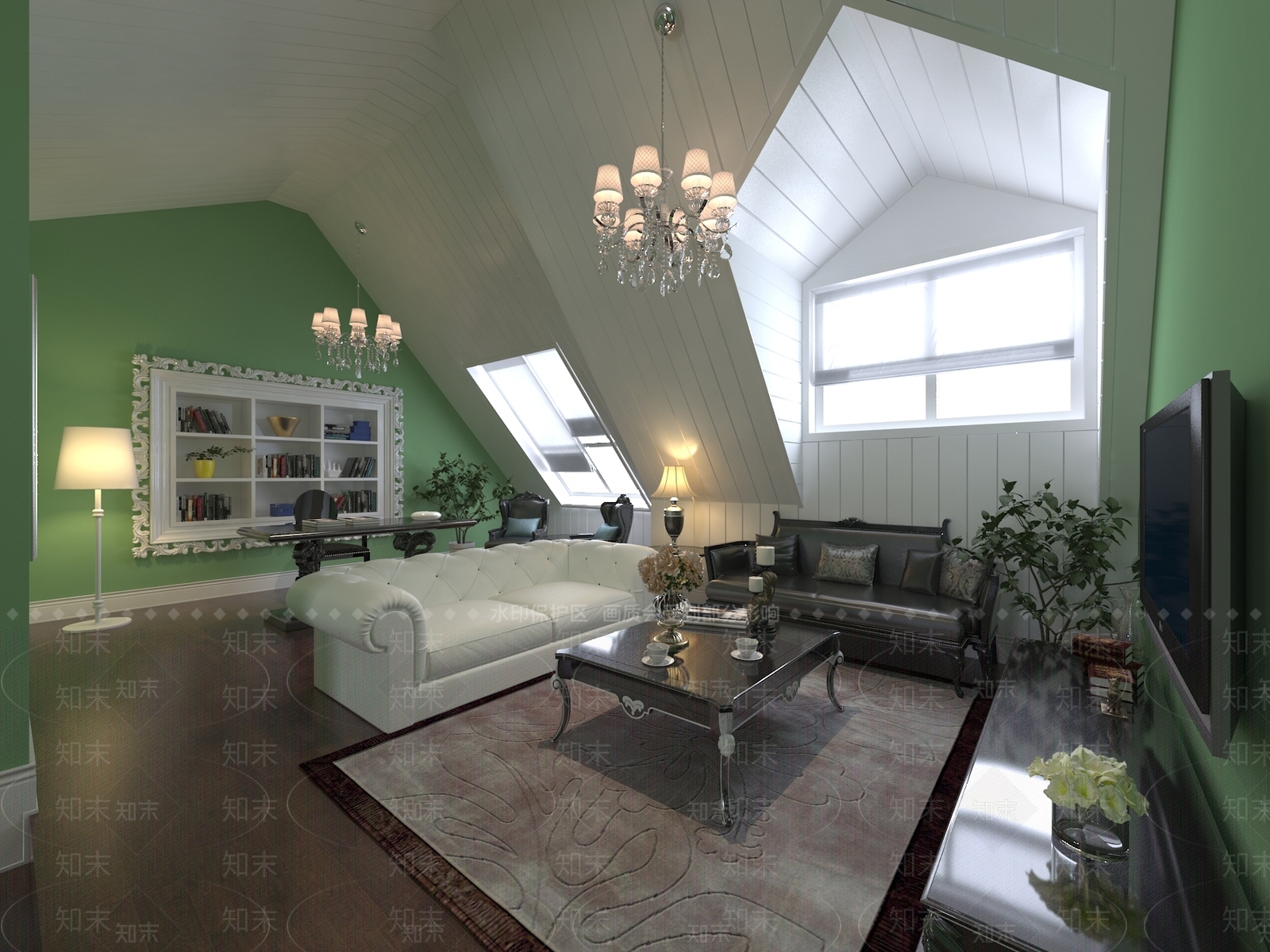 简欧家居客厅3D模型下载【ID:1191356054】