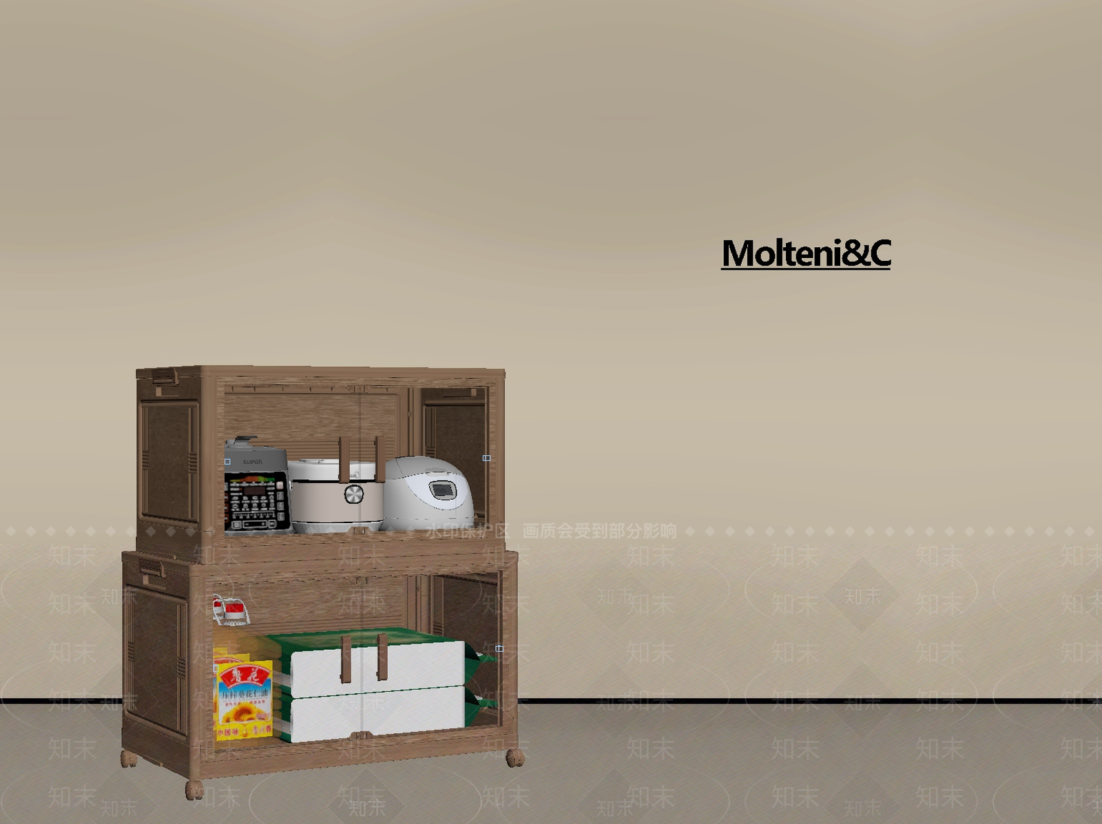 厨房用品组合SU模型下载【ID:1191358149】