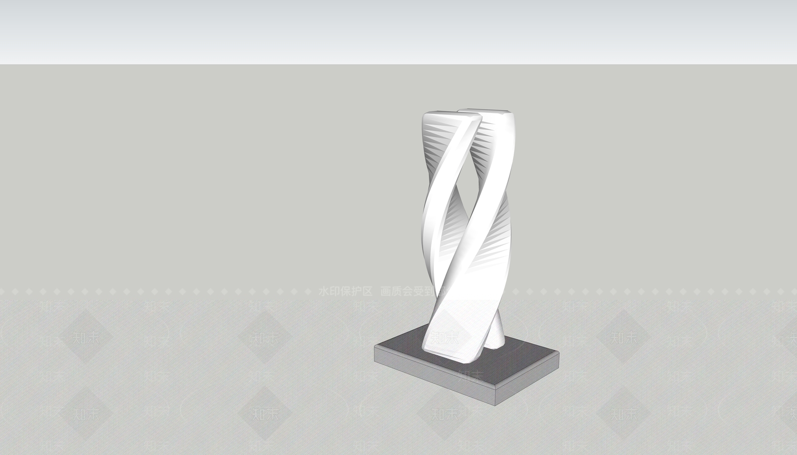 现代雕塑小品SU模型下载【ID:1191360491】