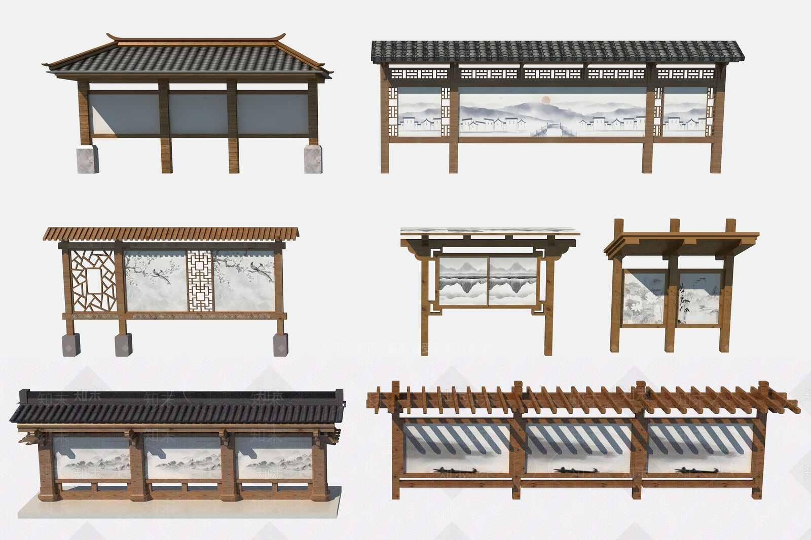 新中式其他景观小品3D模型下载【ID:1191361985】