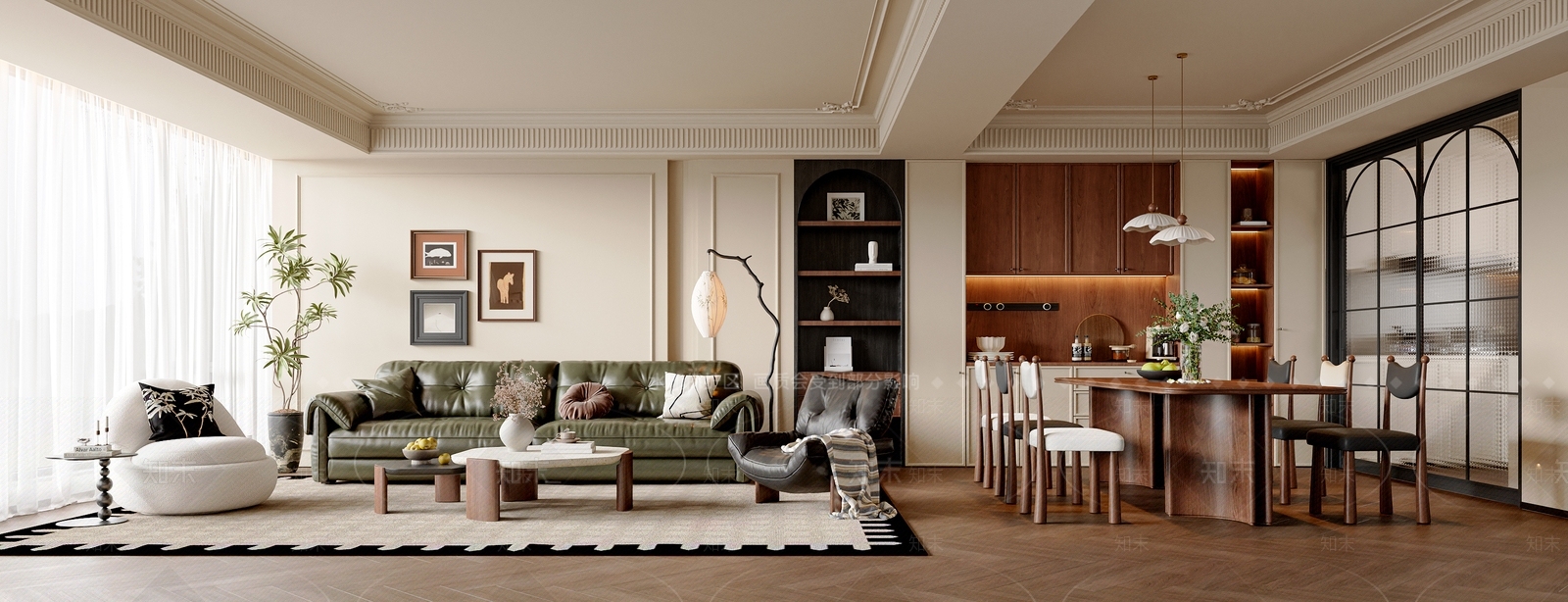 法式中古客餐厅3D模型下载【ID:1191365793】