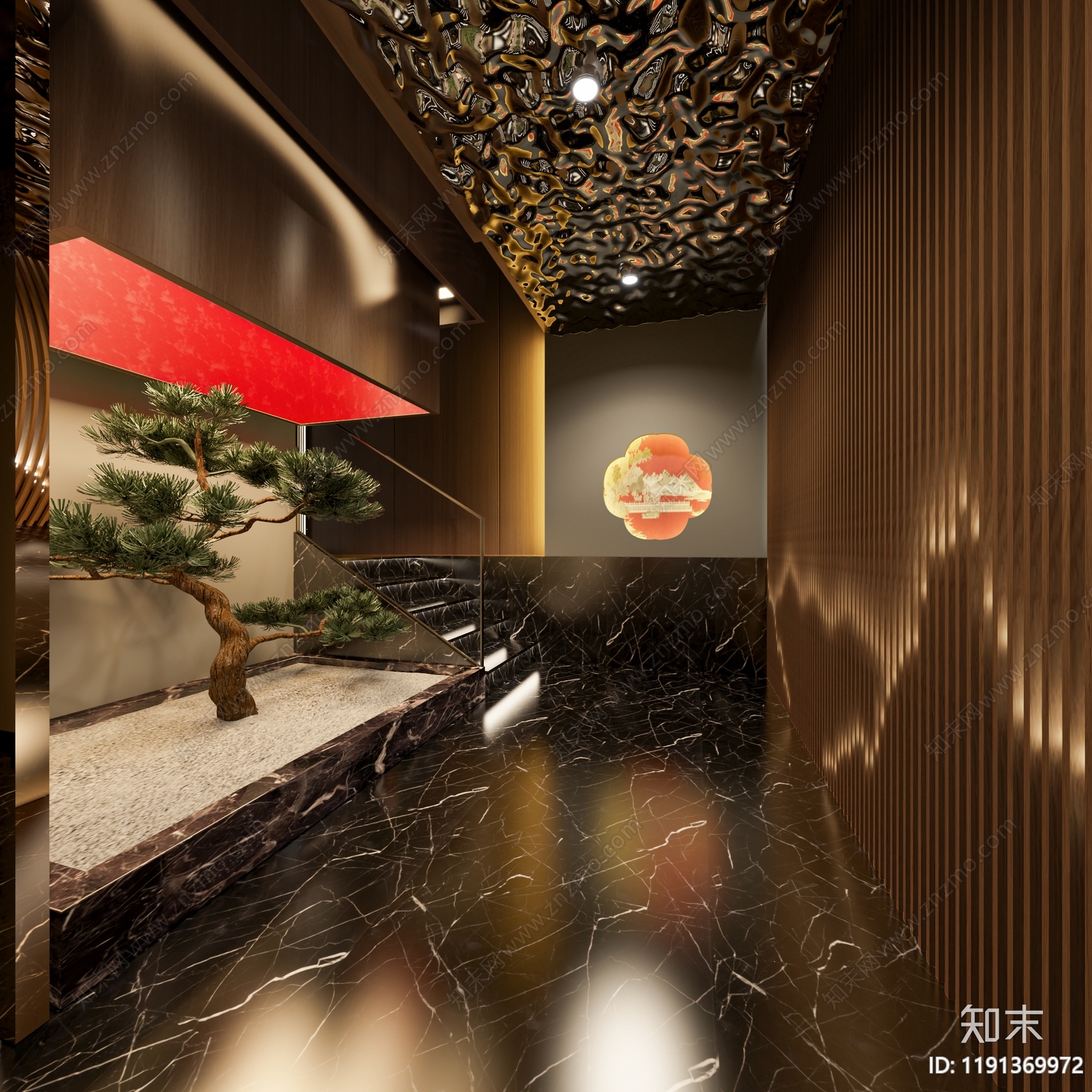 新中式轻奢足浴店cad施工图下载【ID:1191369972】