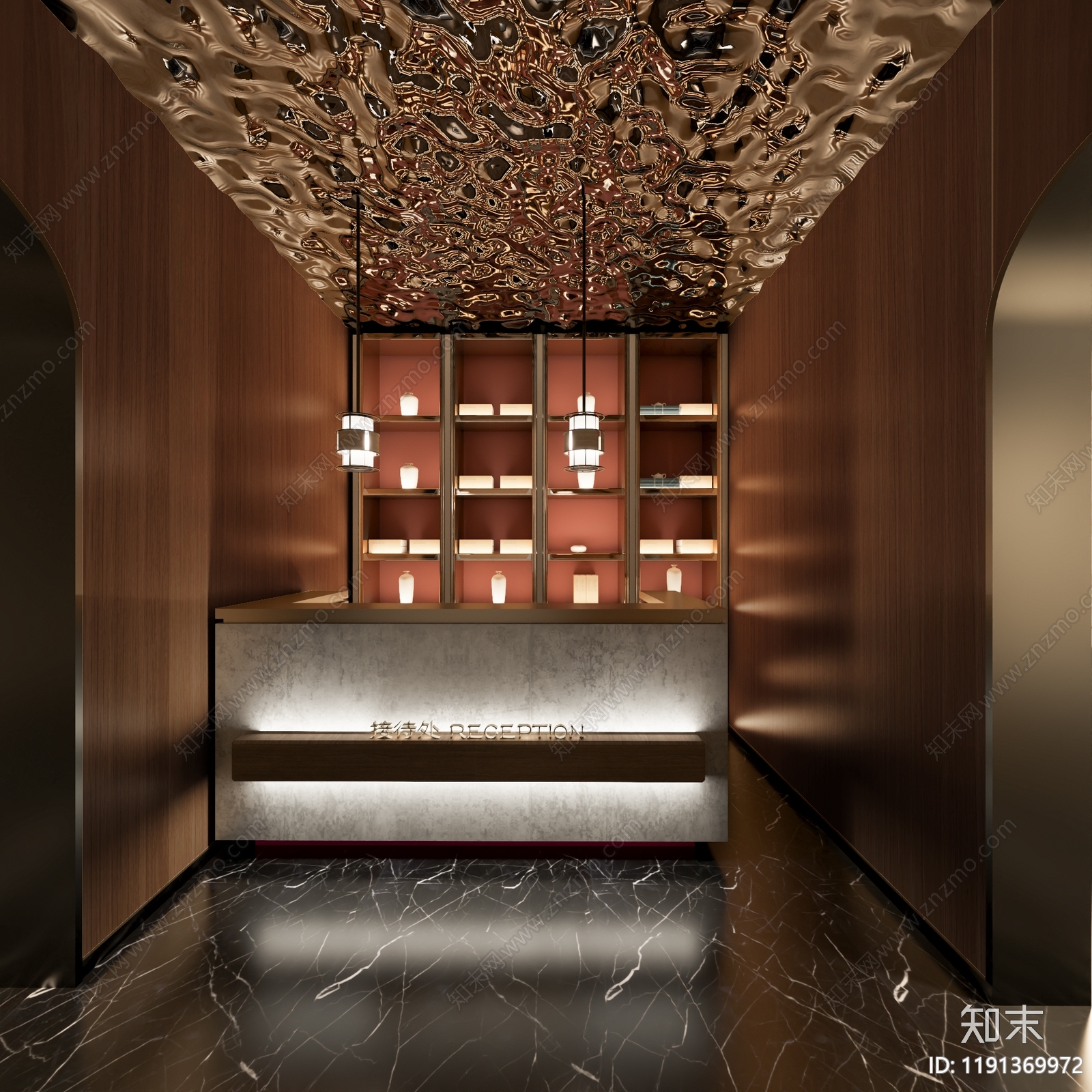新中式轻奢足浴店cad施工图下载【ID:1191369972】