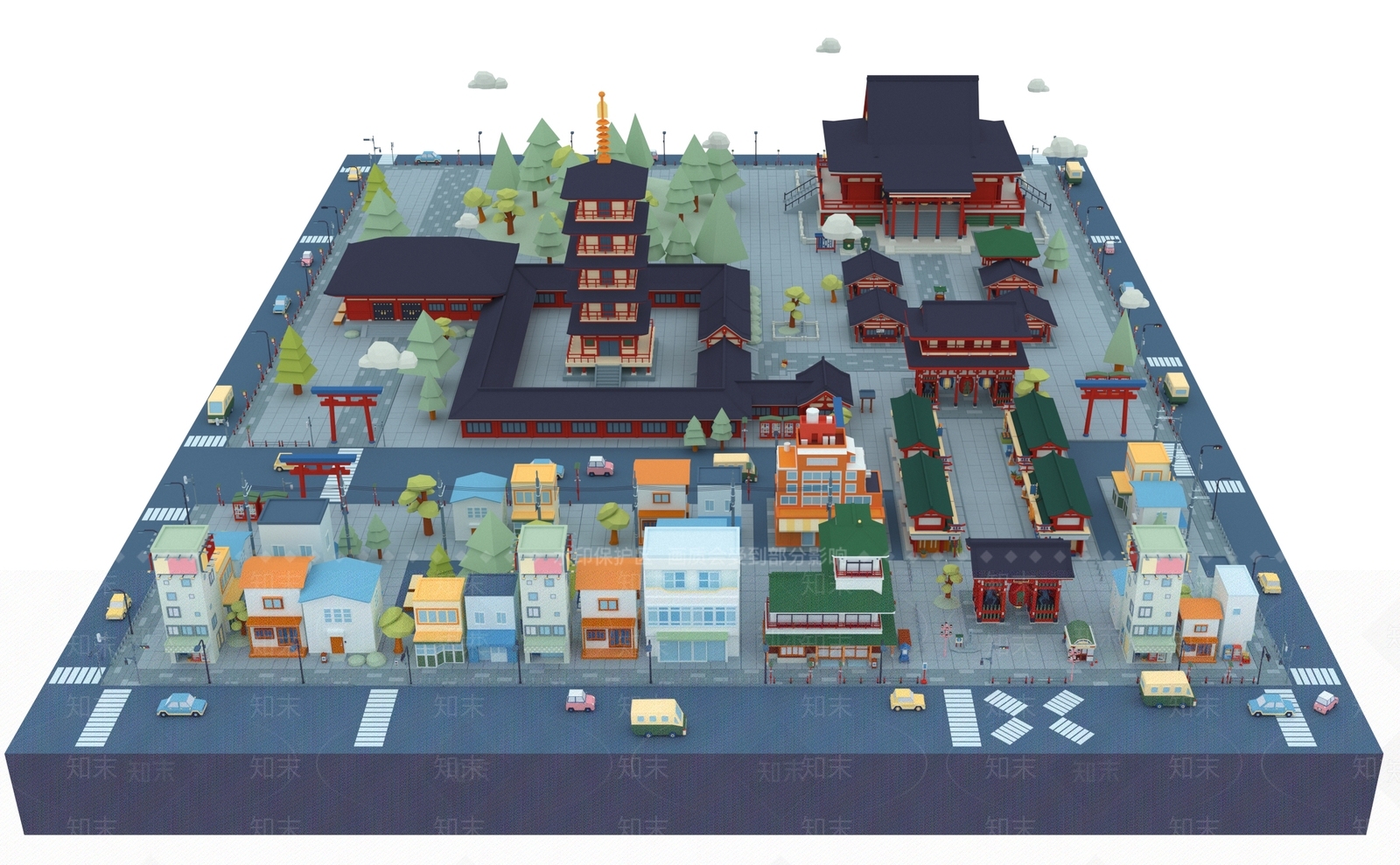 中式古建筑SU模型下载【ID:1191371256】