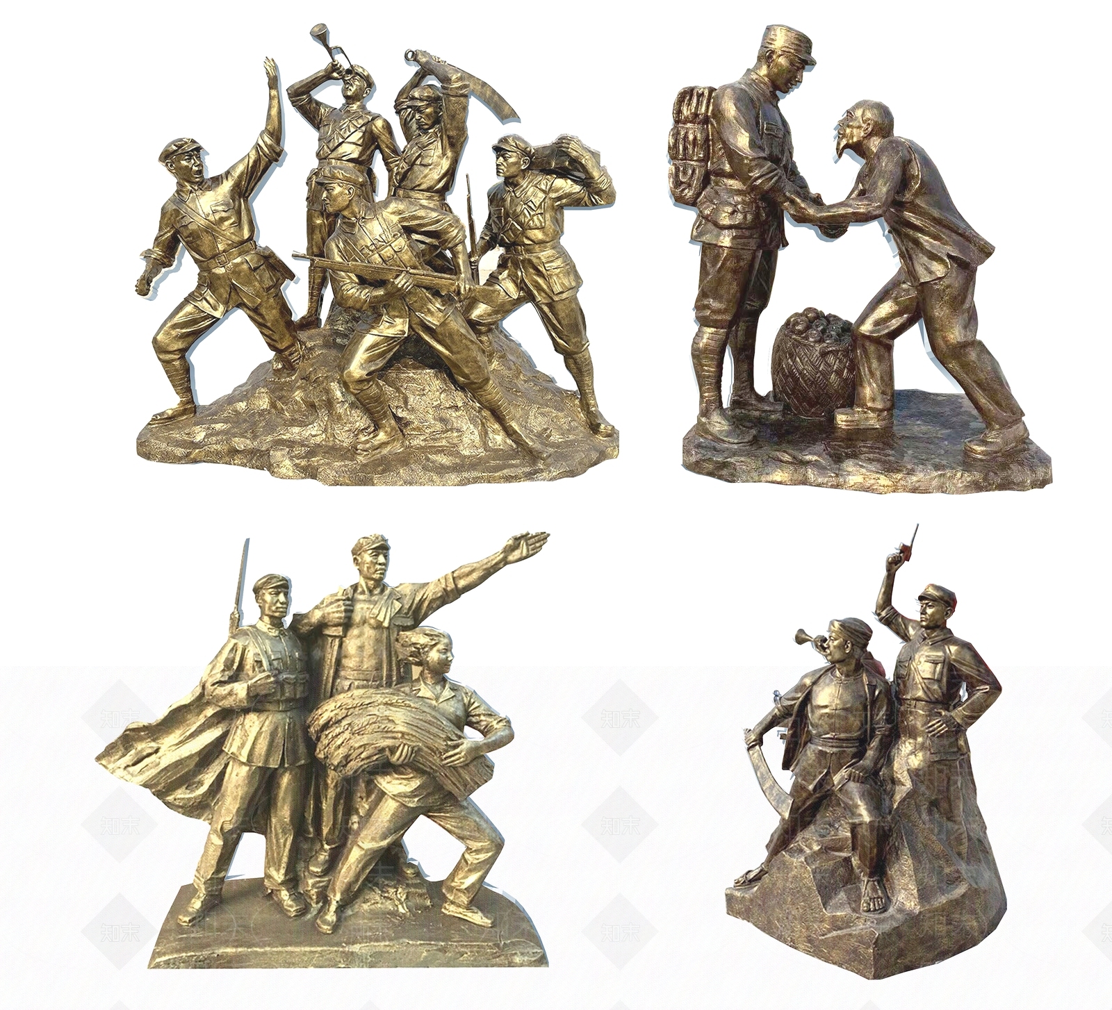 现代景观雕塑3D模型下载【ID:1191373490】