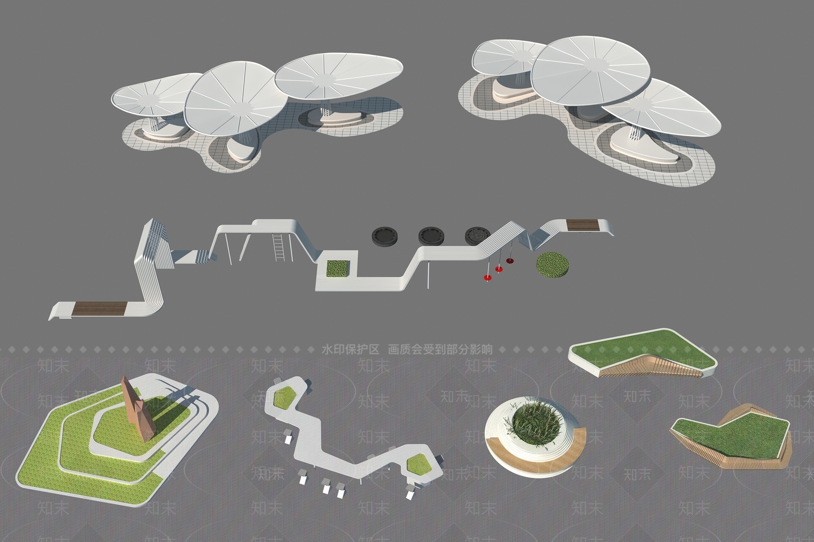 新中式其他景观小品3D模型下载【ID:1191375127】