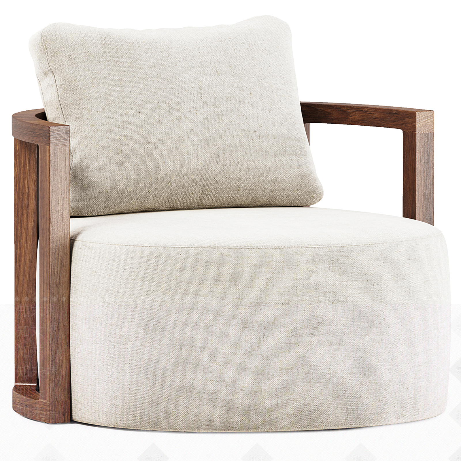 新中式禅意休闲椅3D模型下载【ID:1191377468】