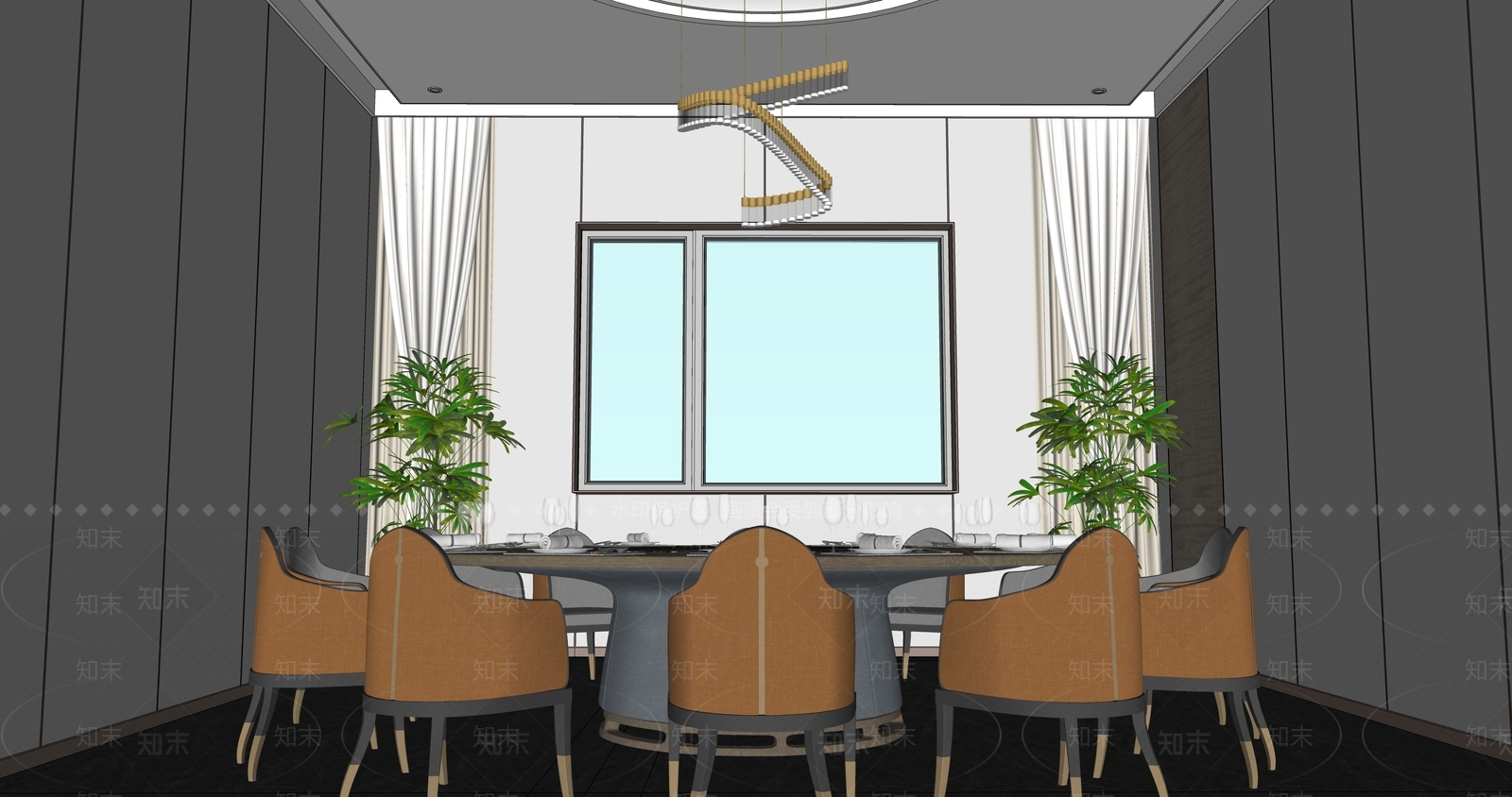 现代包厢SU模型下载【ID:1191382390】