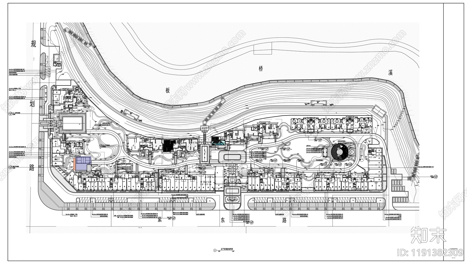 现代庭院施工图下载【ID:1191382309】