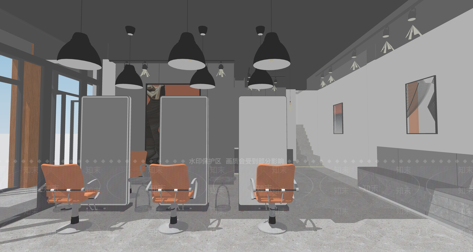 现代工业美妆店SU模型下载【ID:1191384680】