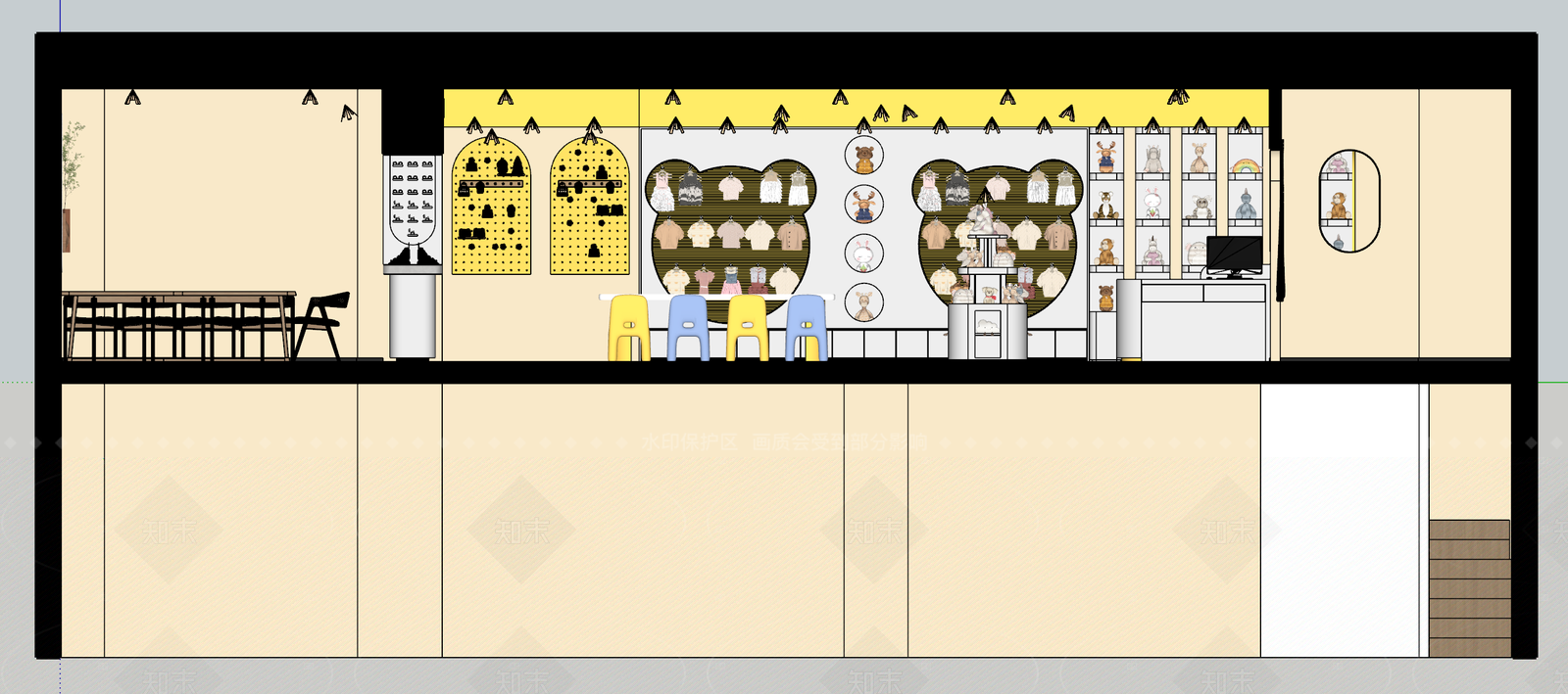 现代儿童活动空间SU模型下载【ID:1191447448】